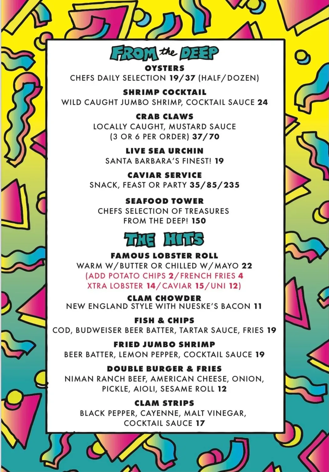 Menu 5