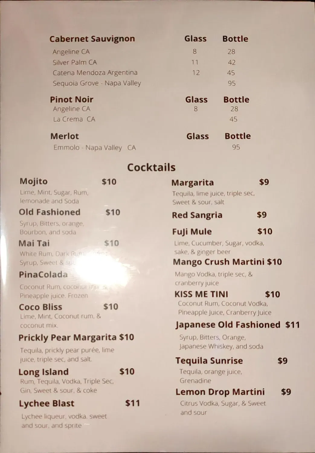 Menu 5