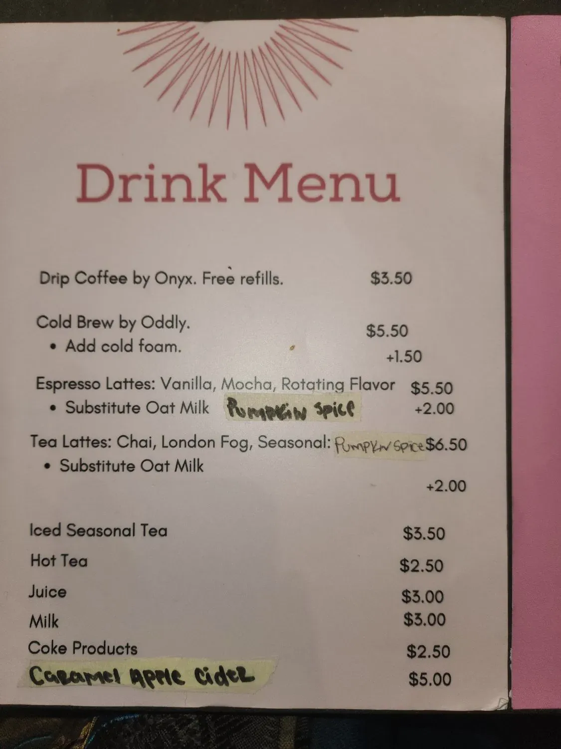 Menu 5