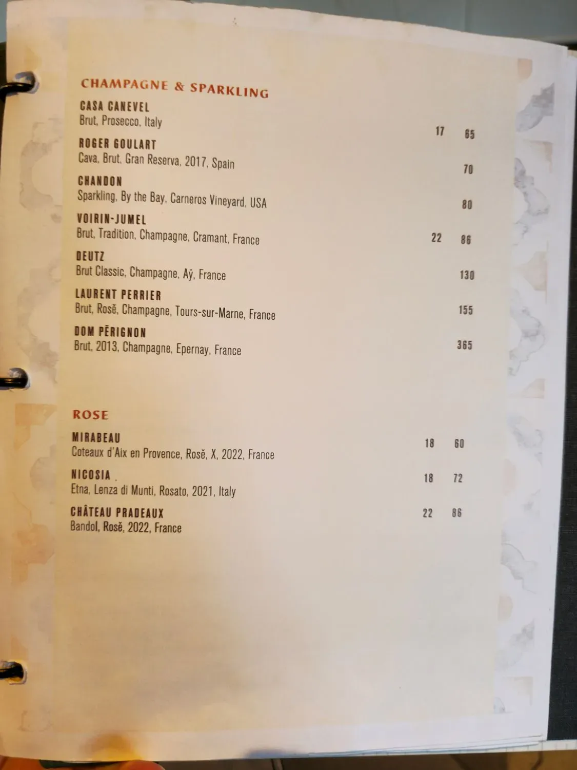 Menu 5