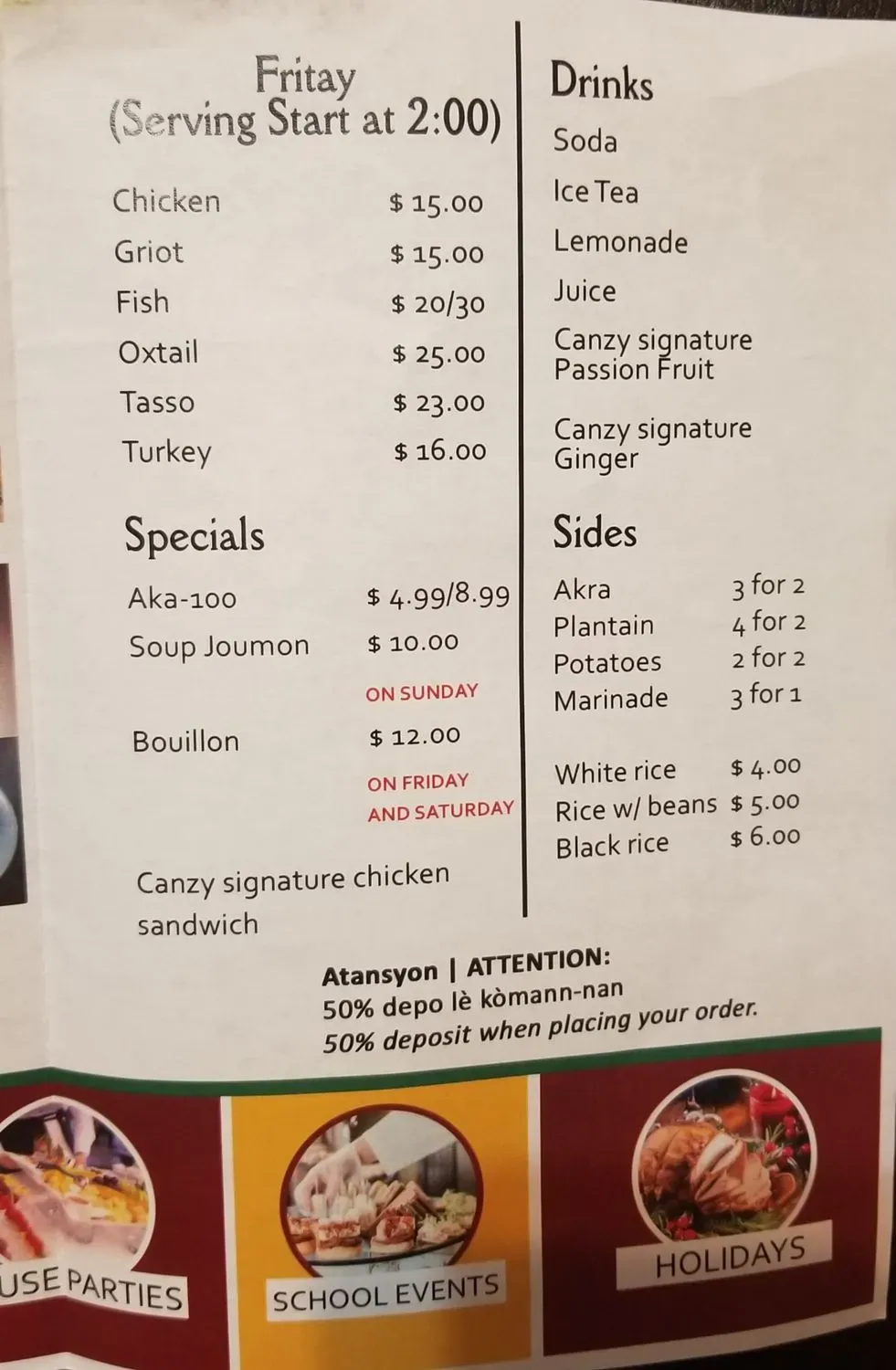 Menu 1