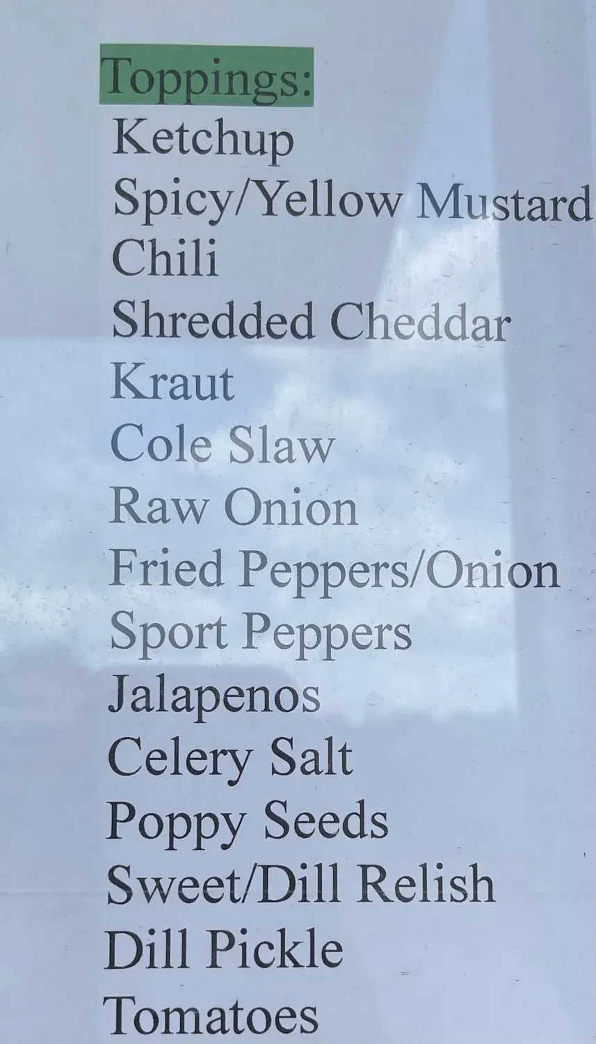 Menu 1