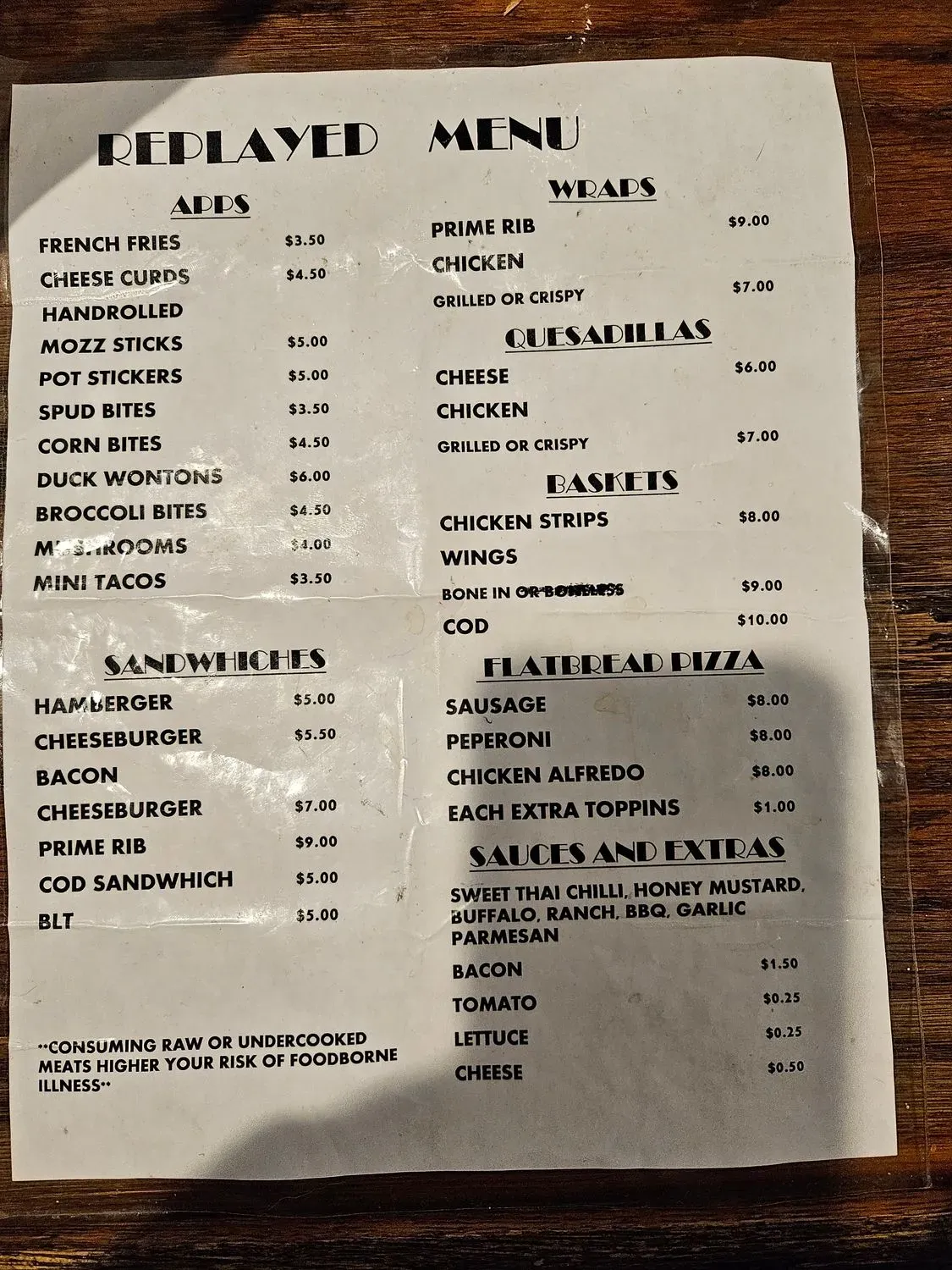 Menu 1