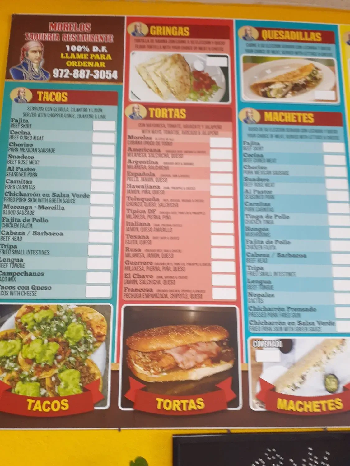 Menu 1