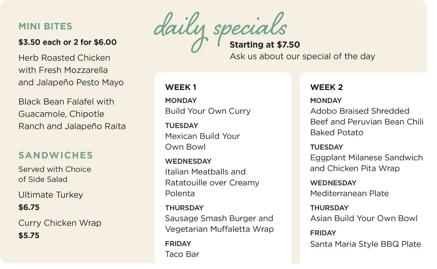 Menu 2