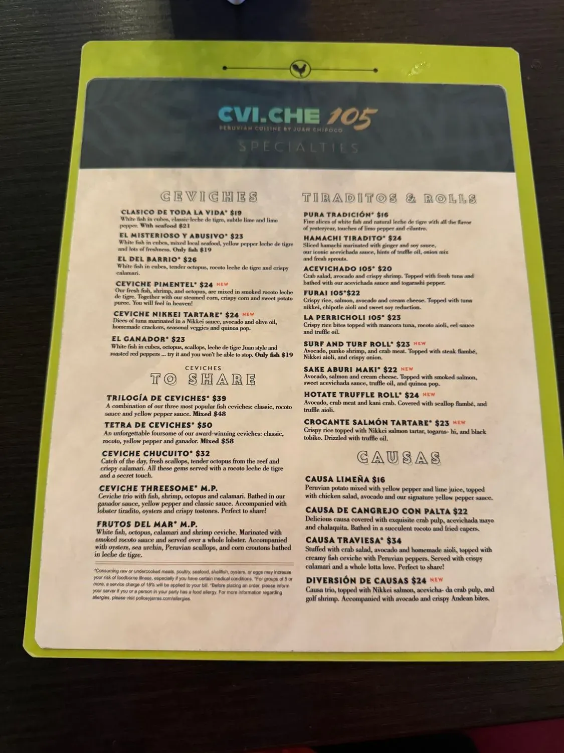 Menu 6