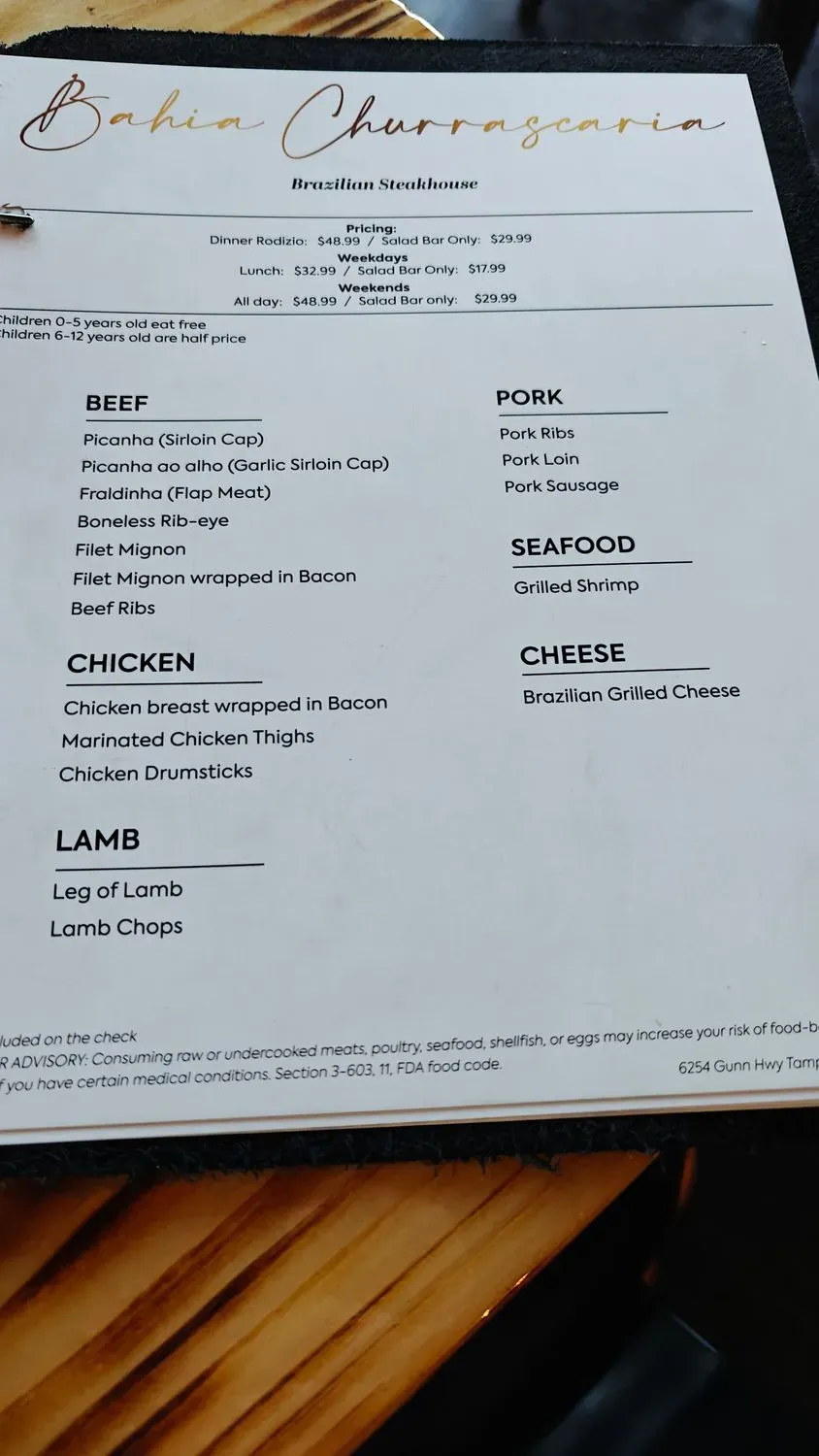 Menu 5