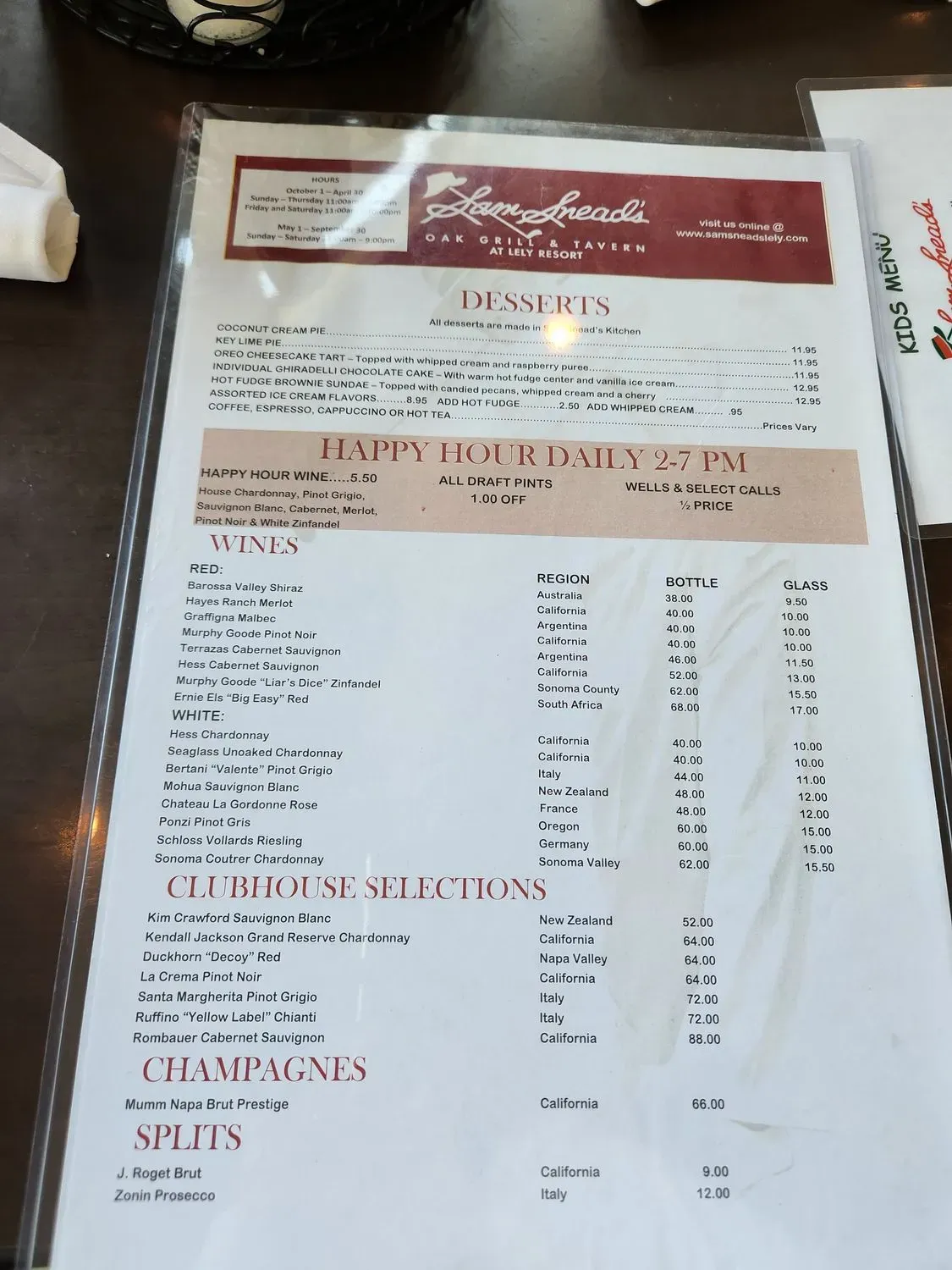 Menu 1