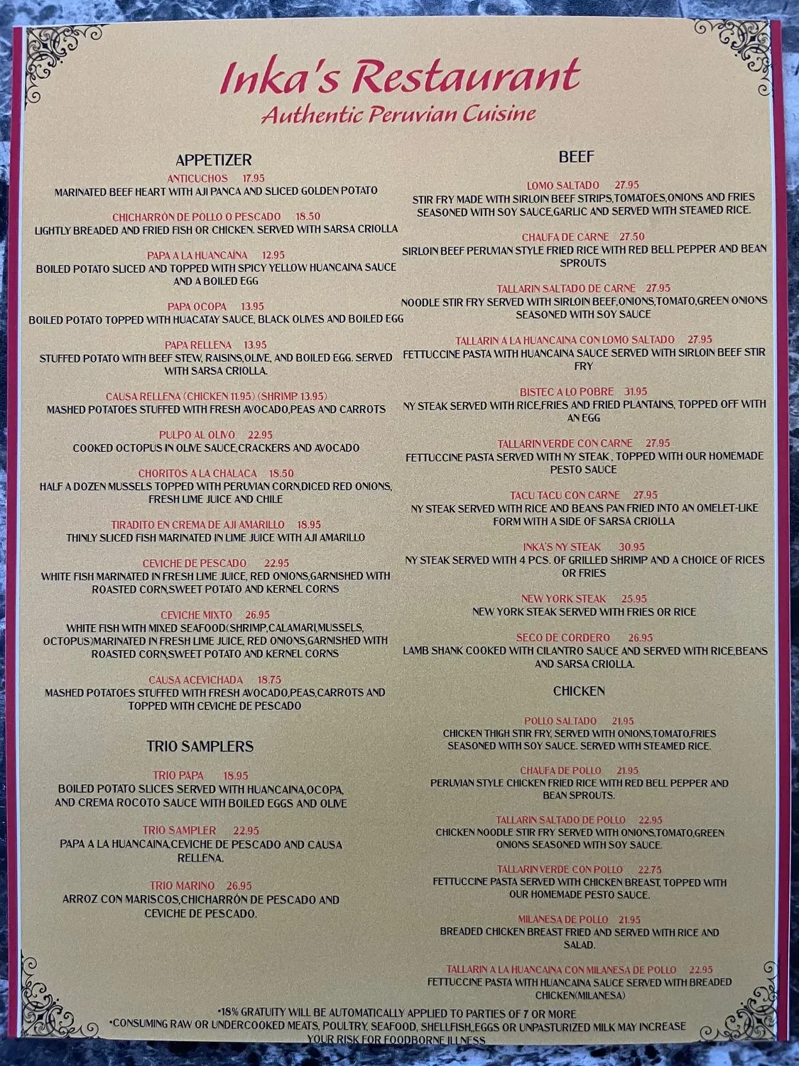 Menu 2