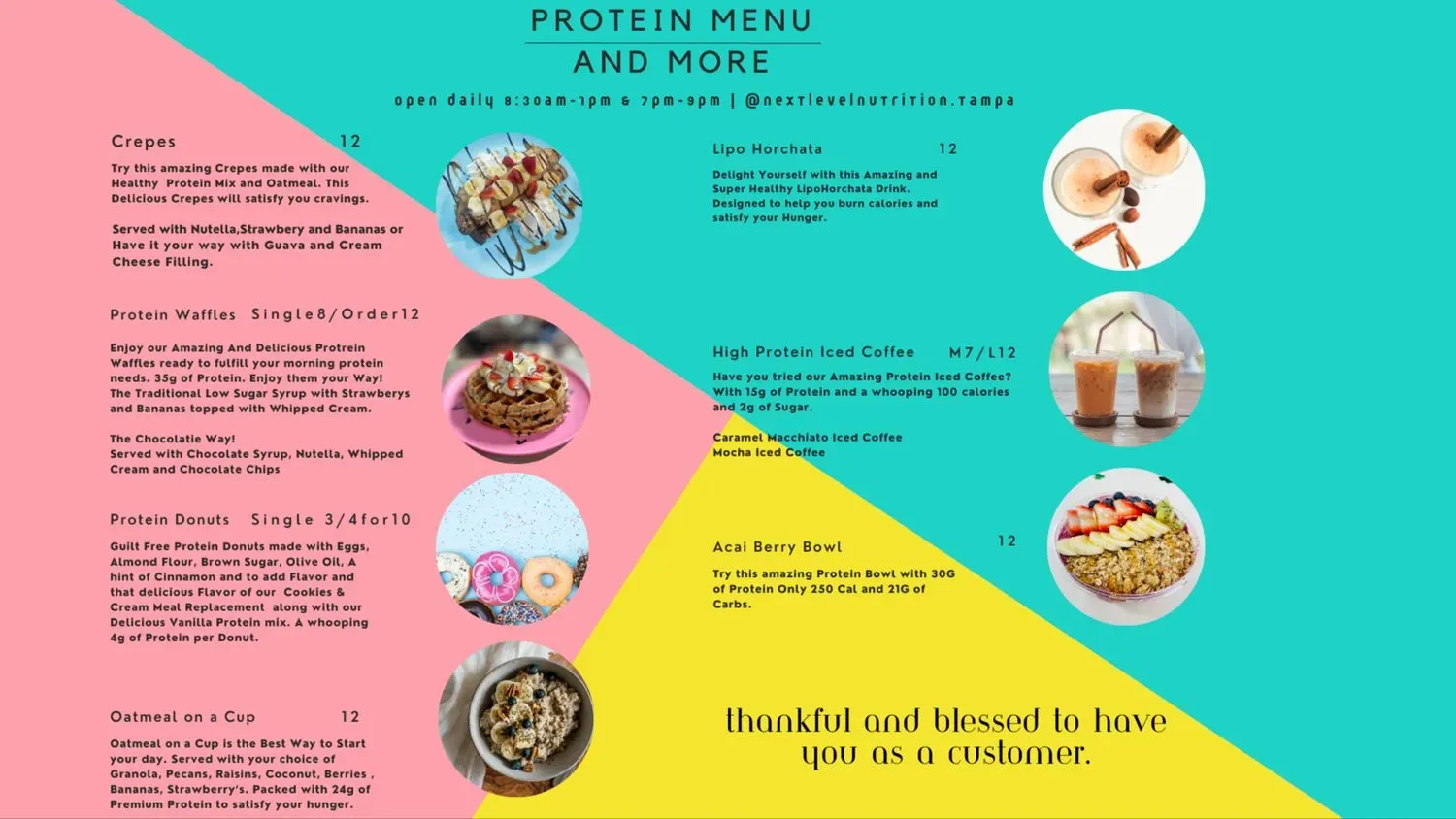 Next Level Nutrition Protein Shack Herbalife MLM Menu - Updated ...