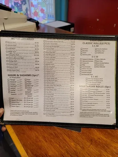 Menu 1