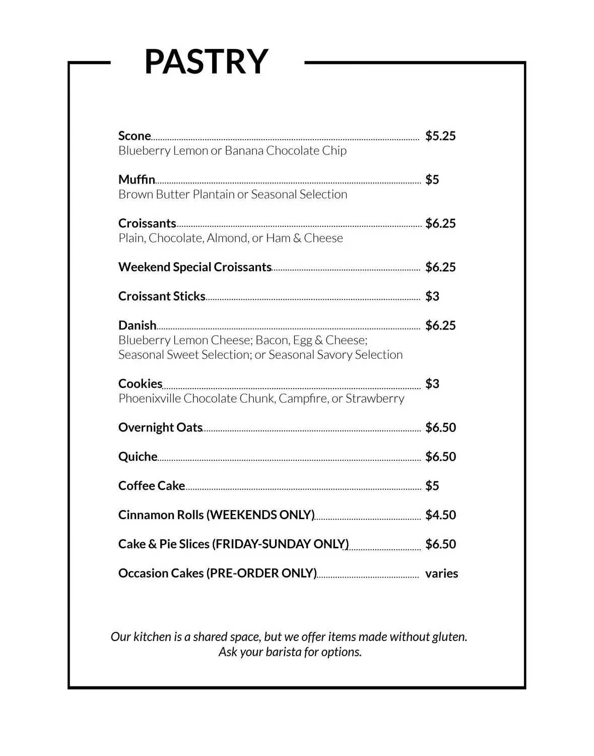 Menu 1