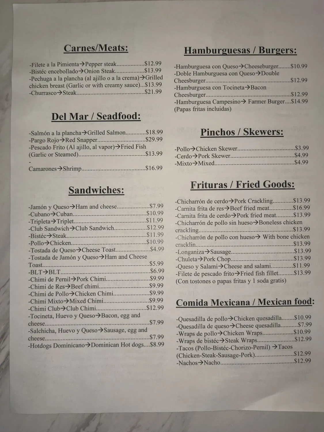 Menu 1