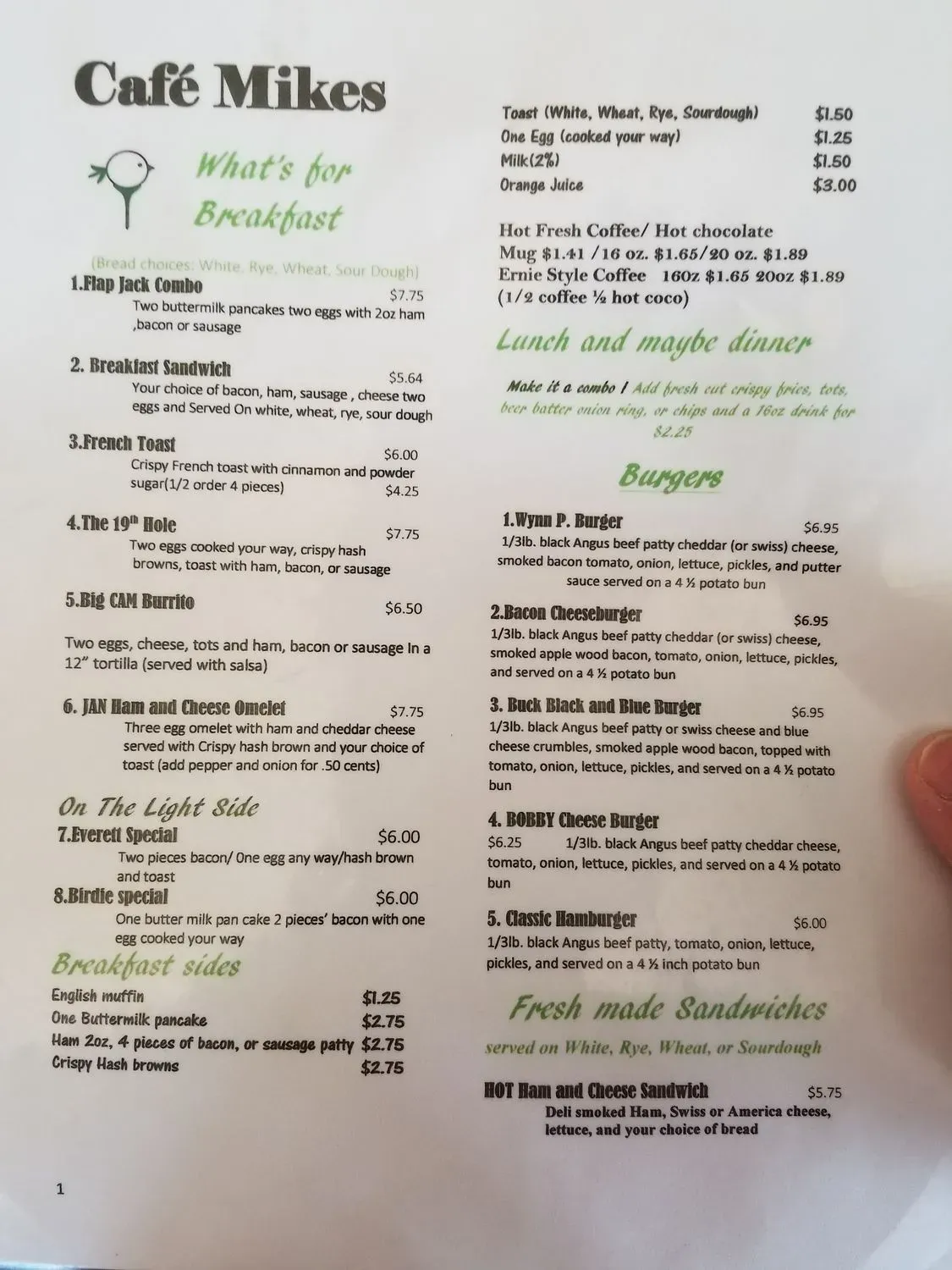 Menu 1