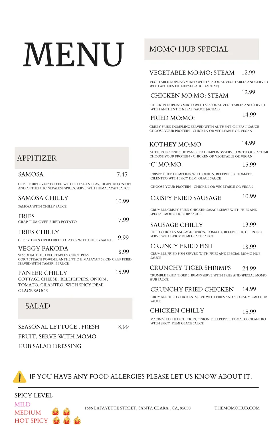 Menu 1