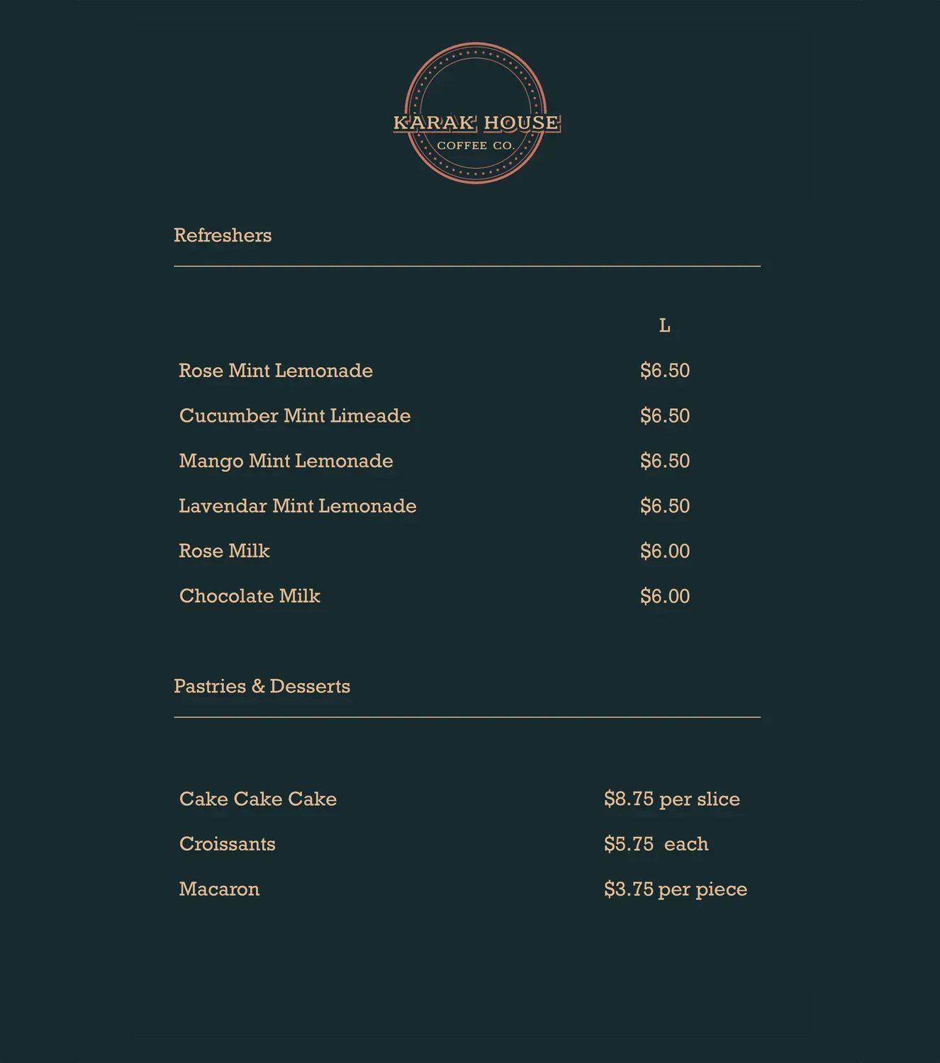 Menu 1