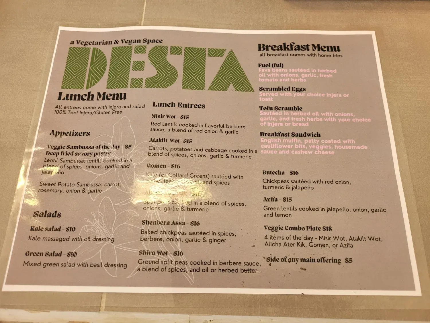 Menu 1