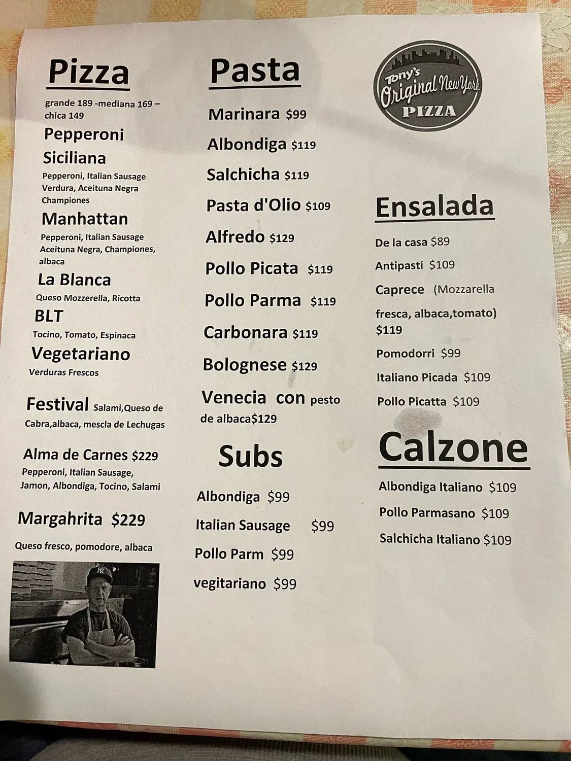 Menu 1