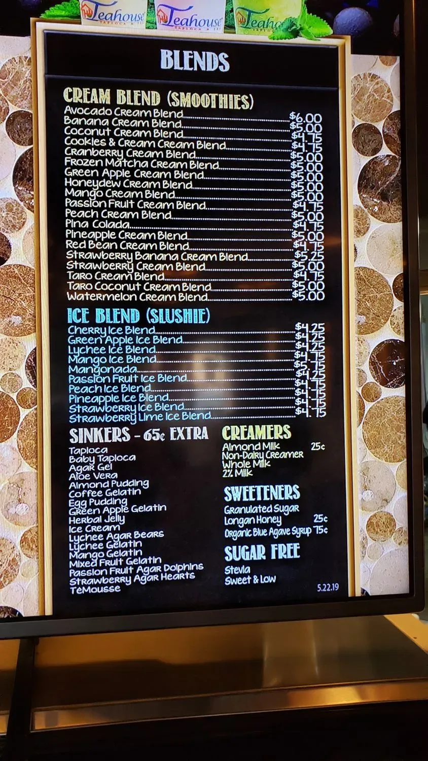 The Teahouse Menu - Updated November 2025
