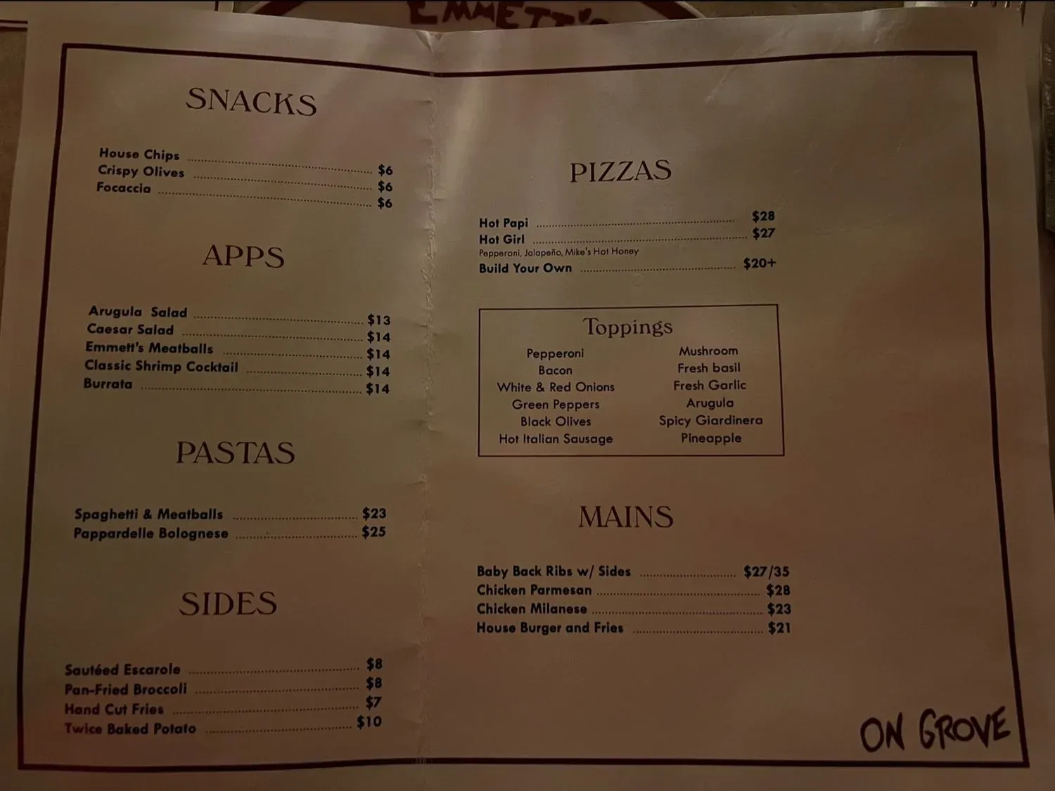 Menu 5