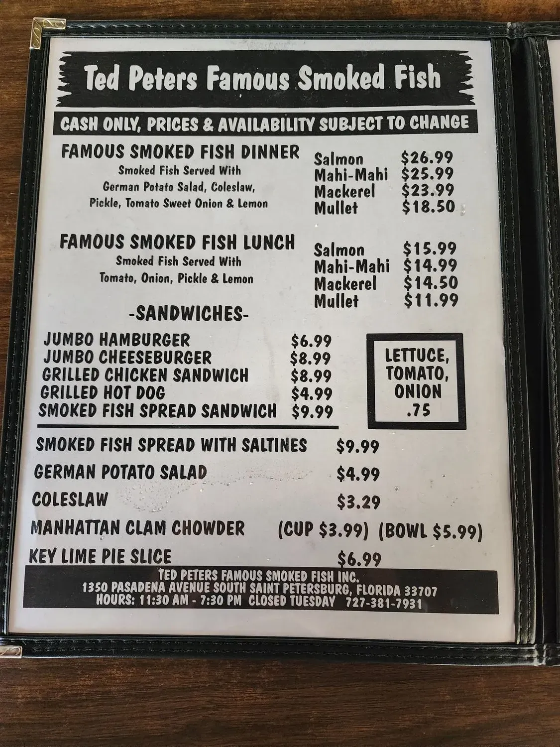 Menu 5