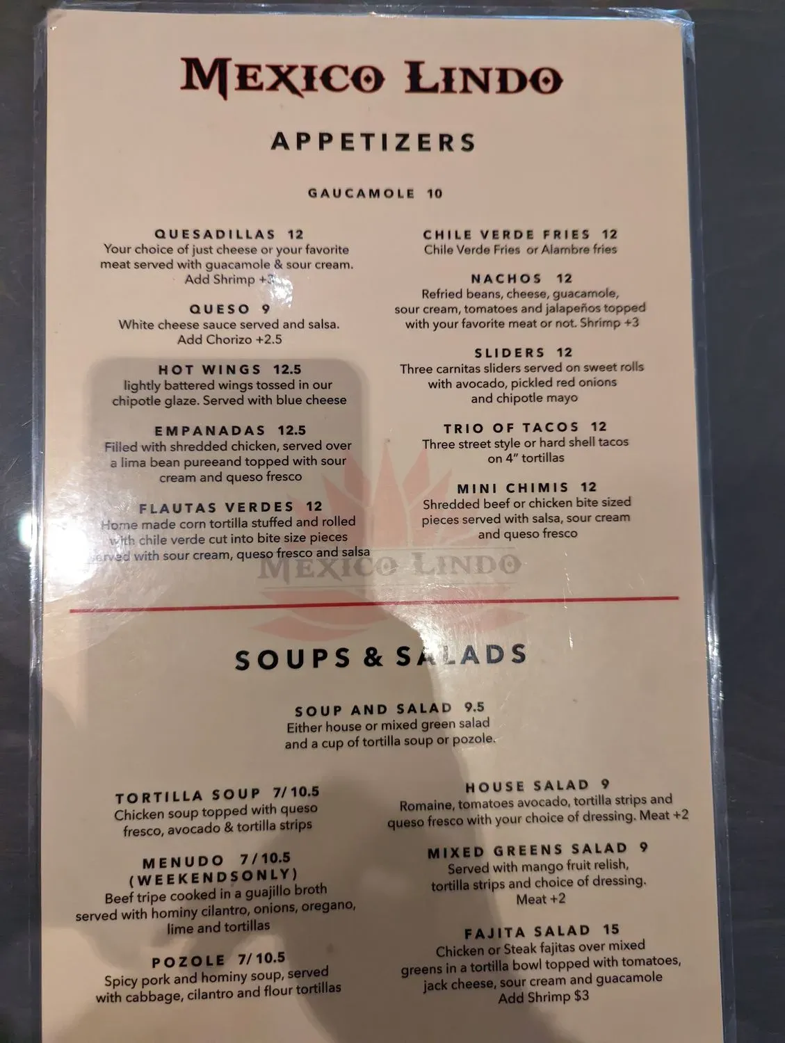 Menu 1