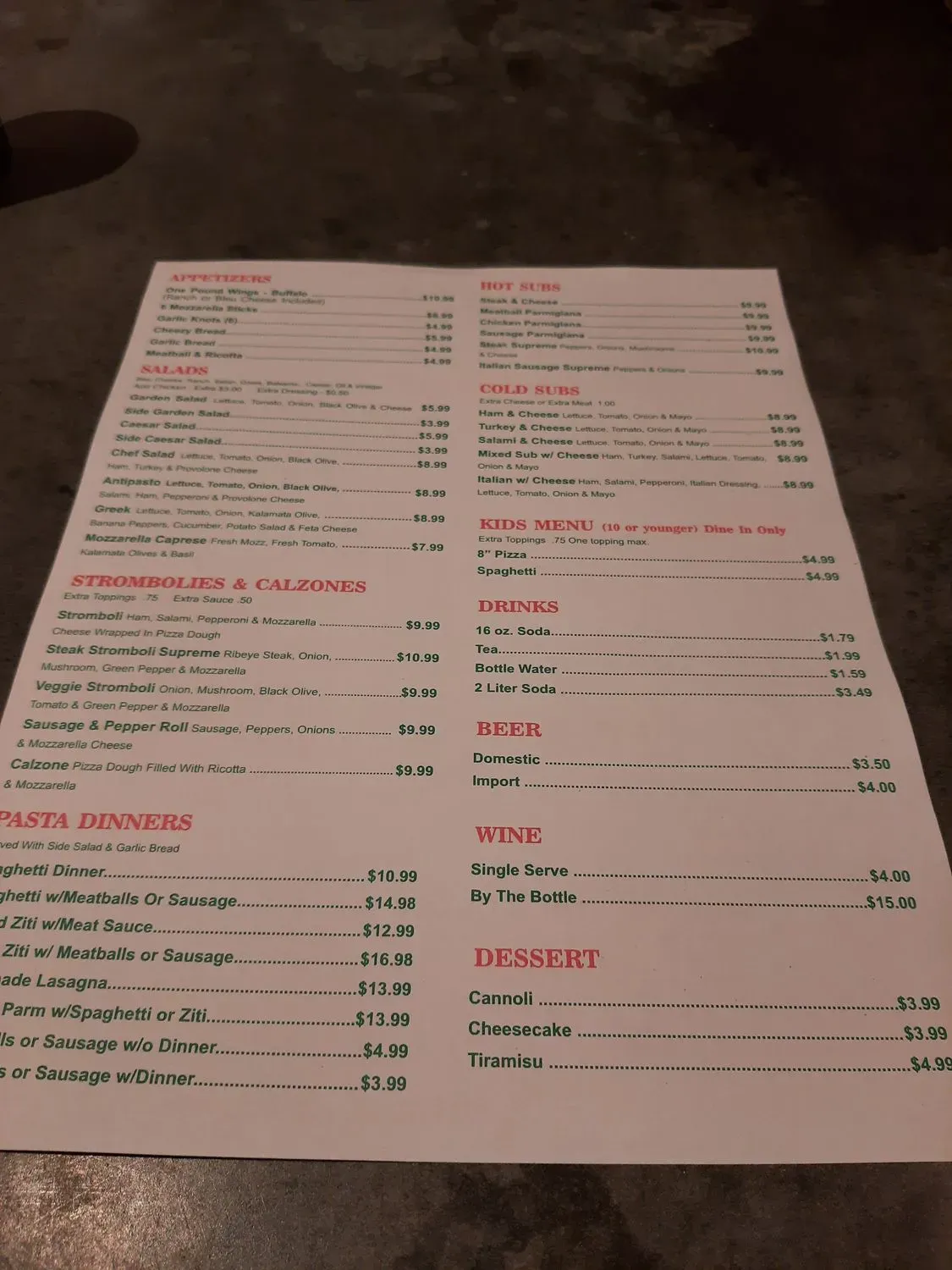 Menu 4