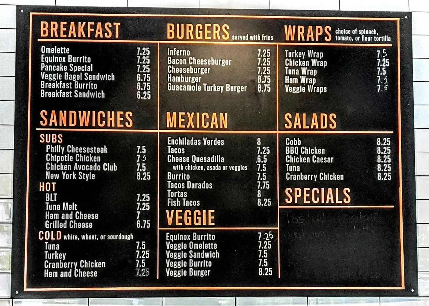 Menu 1