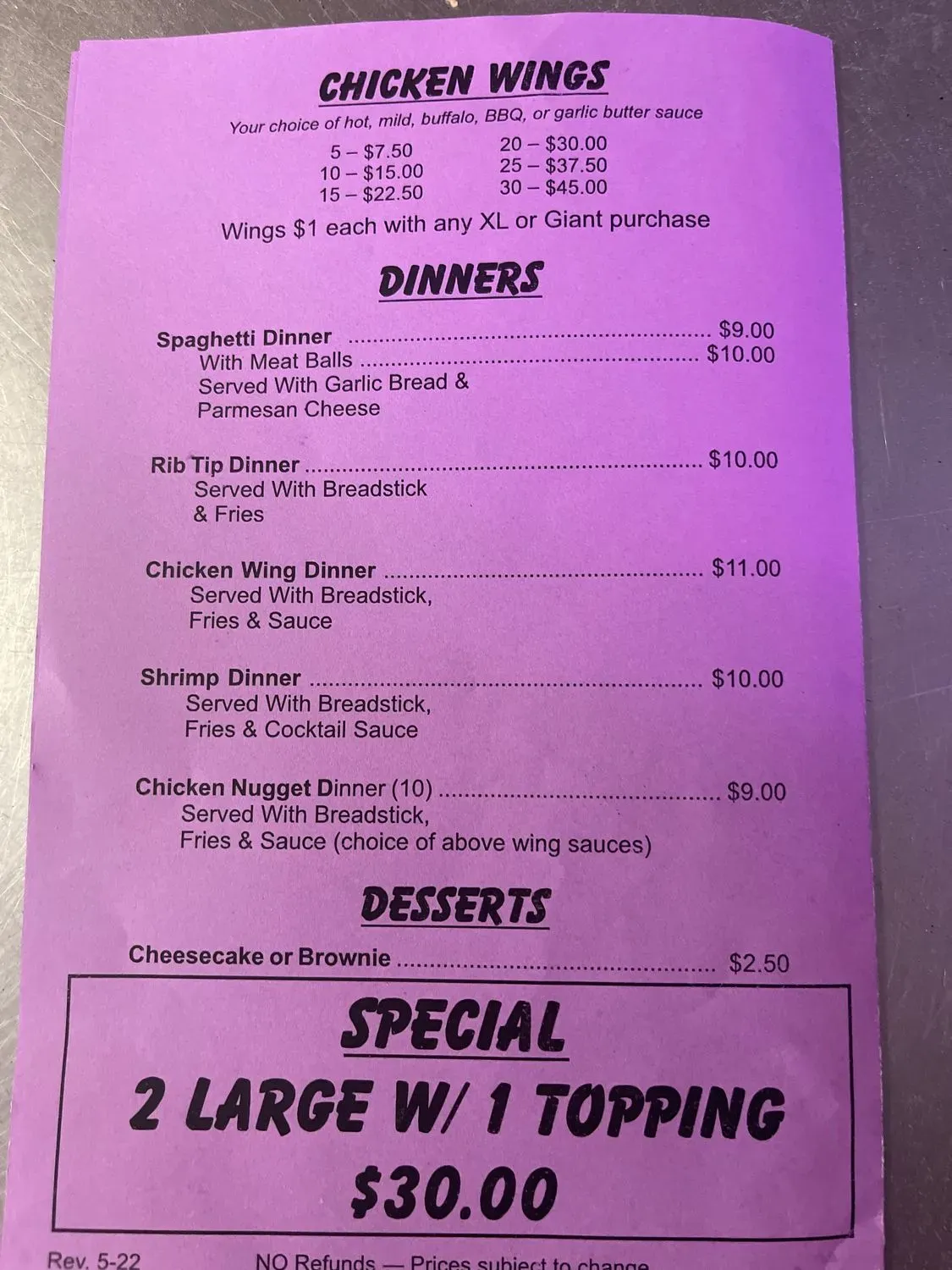 Menu 3