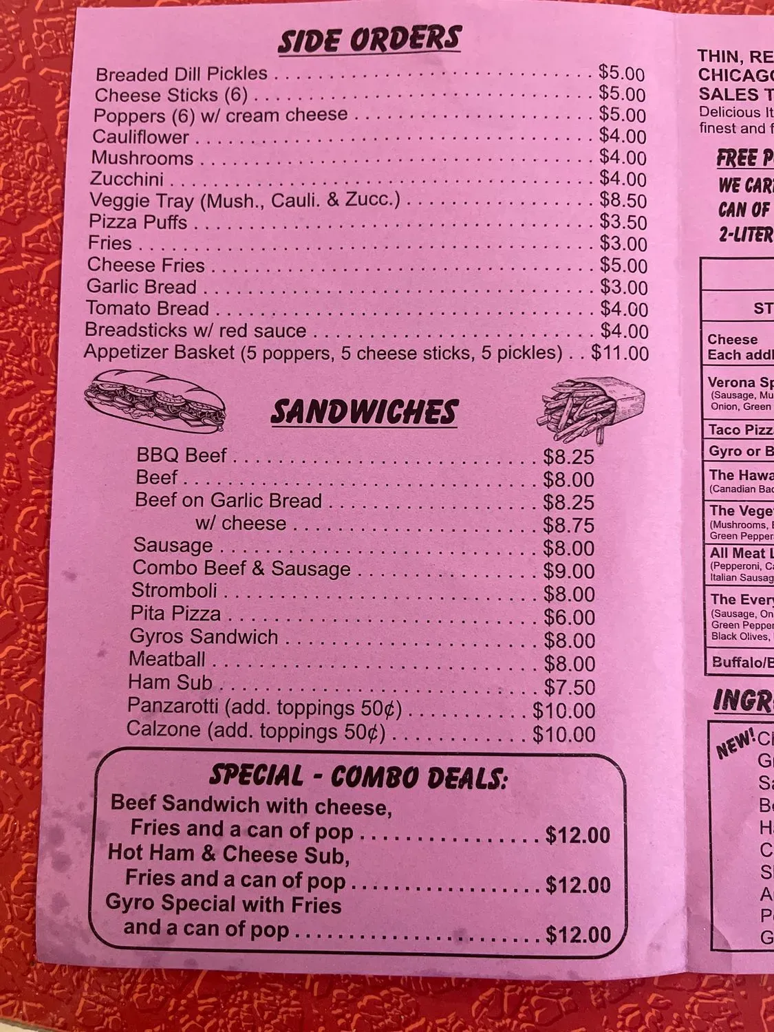 Menu 1