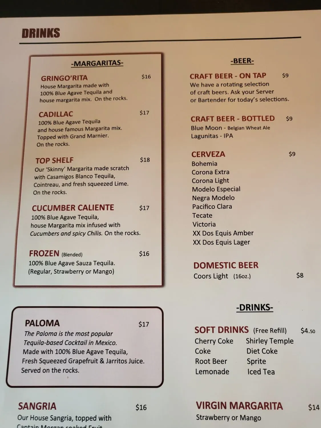 Menu 1