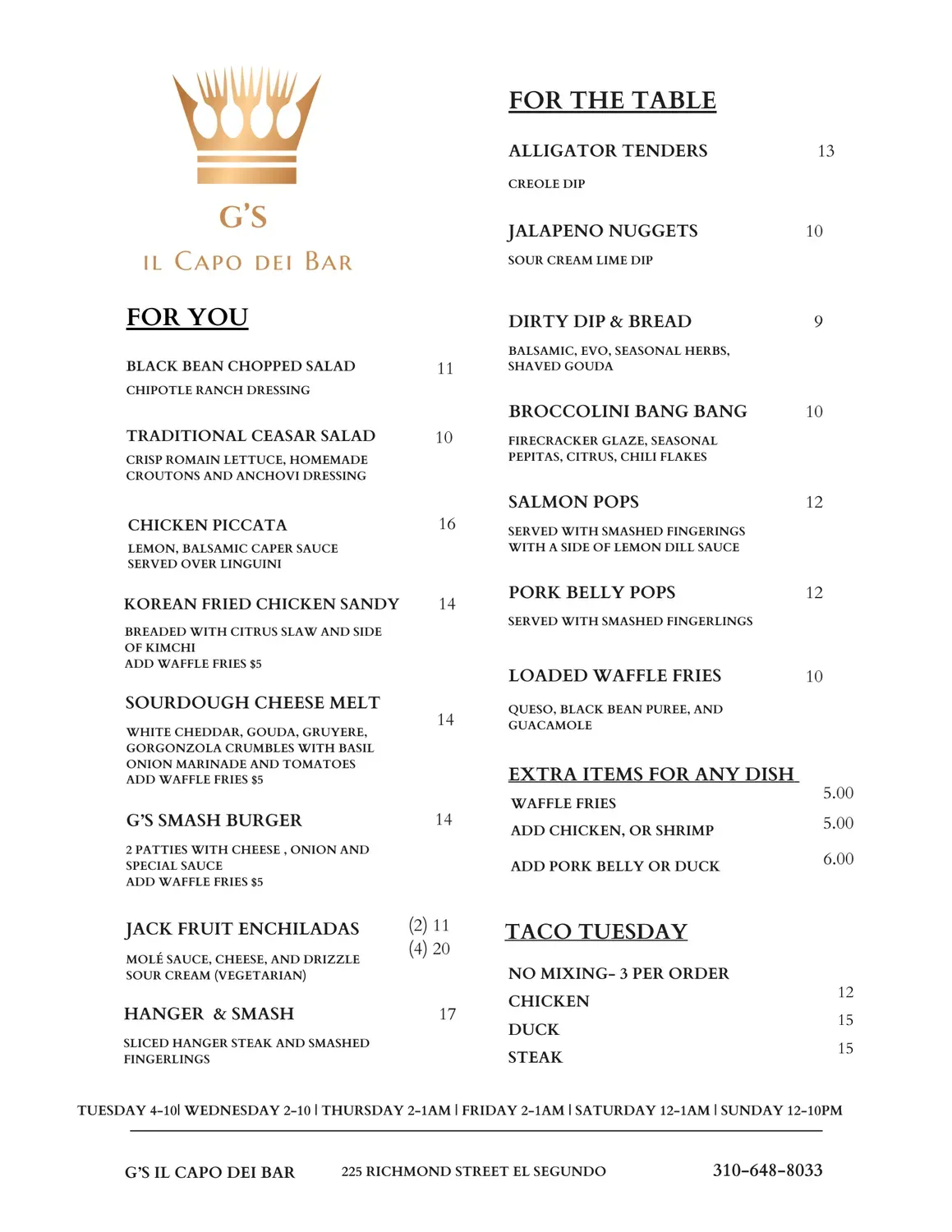 Menu 1