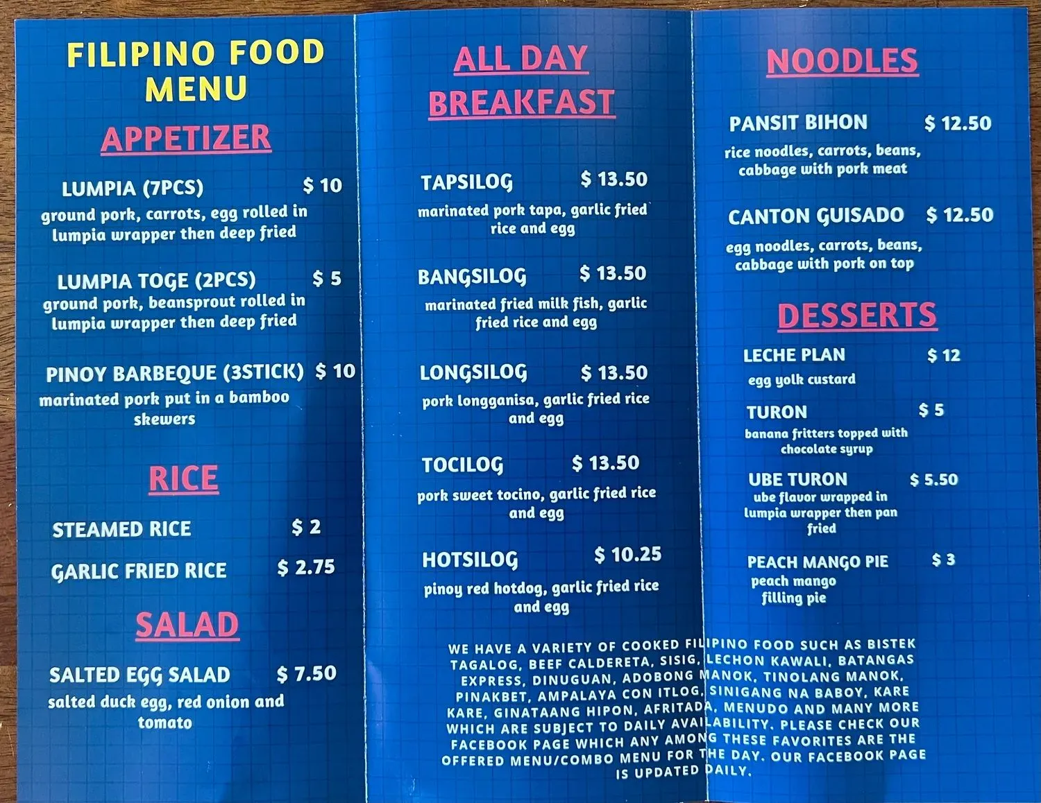 Menu 1