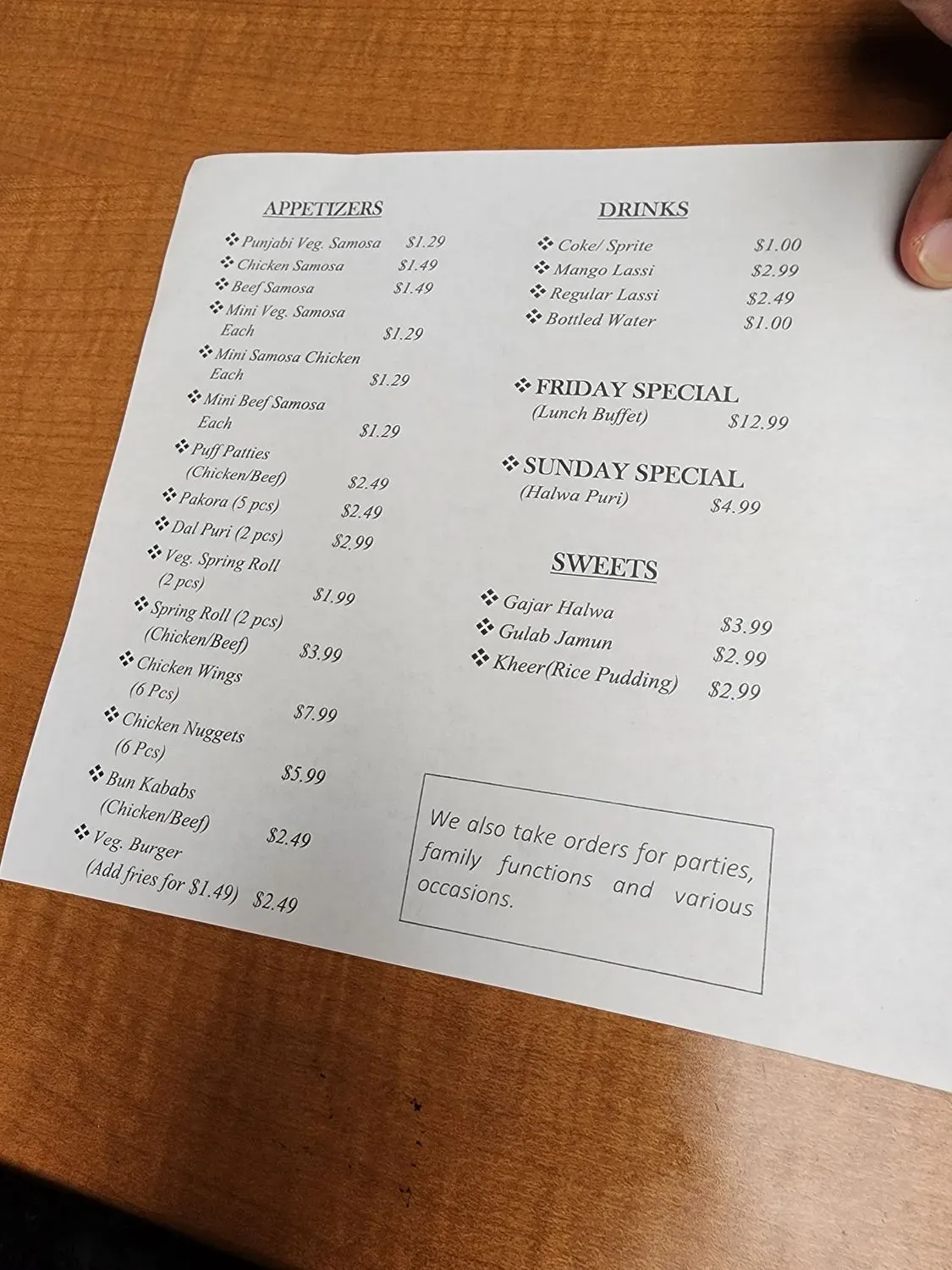 Menu 1