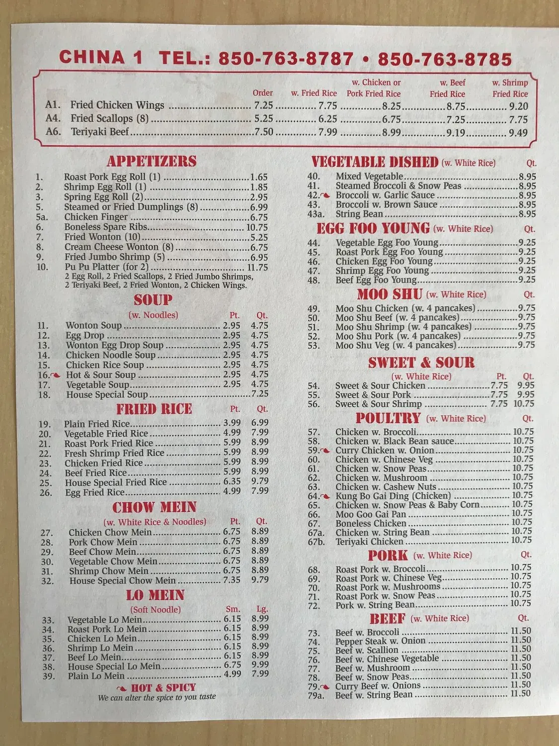 Menu 1