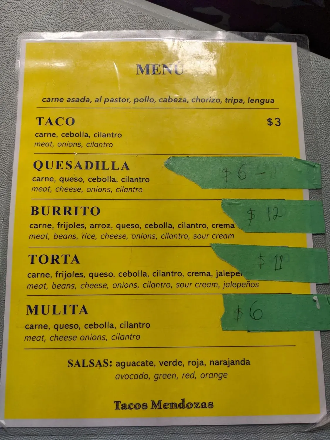 Menu 1