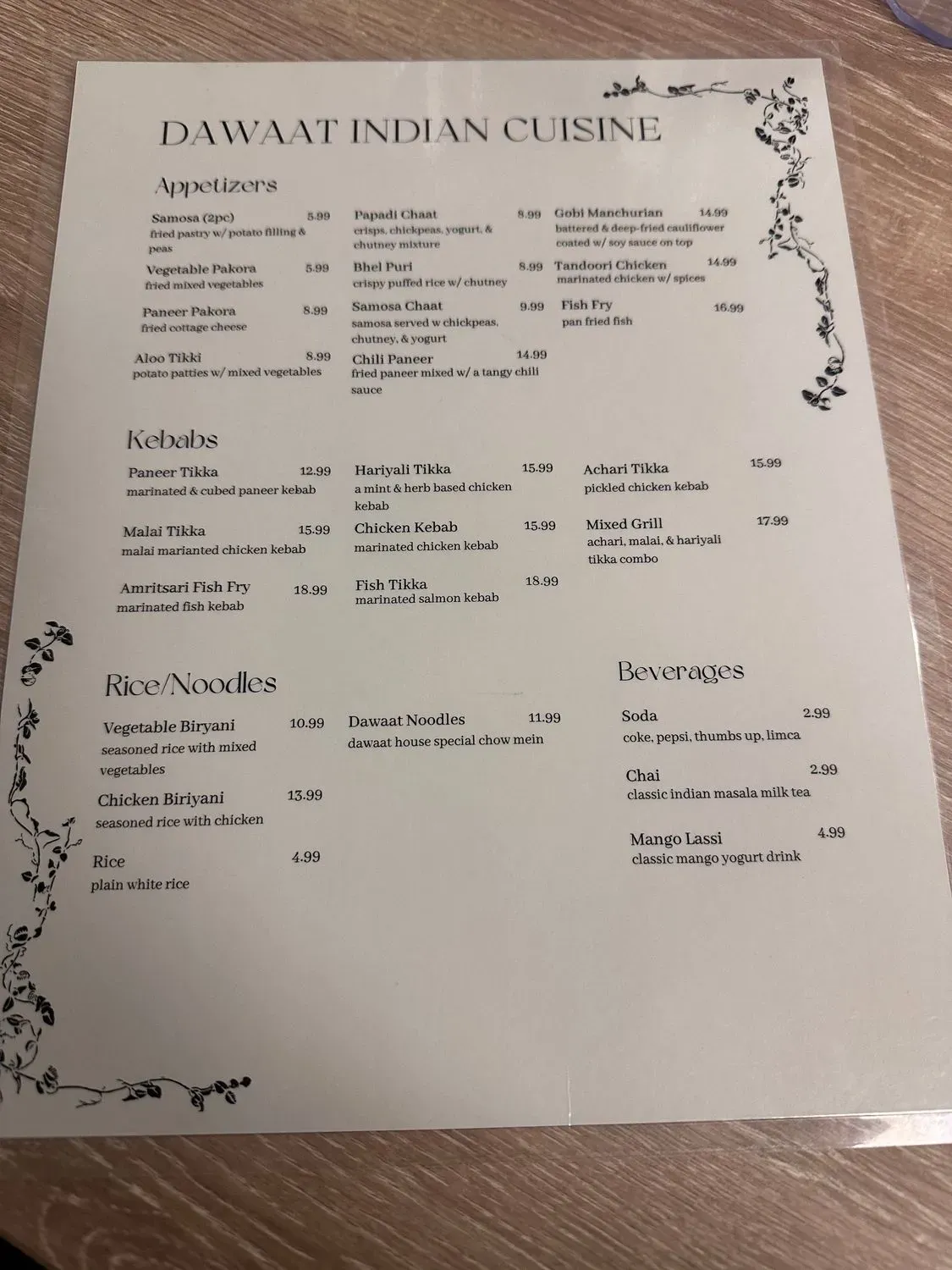 Menu 5