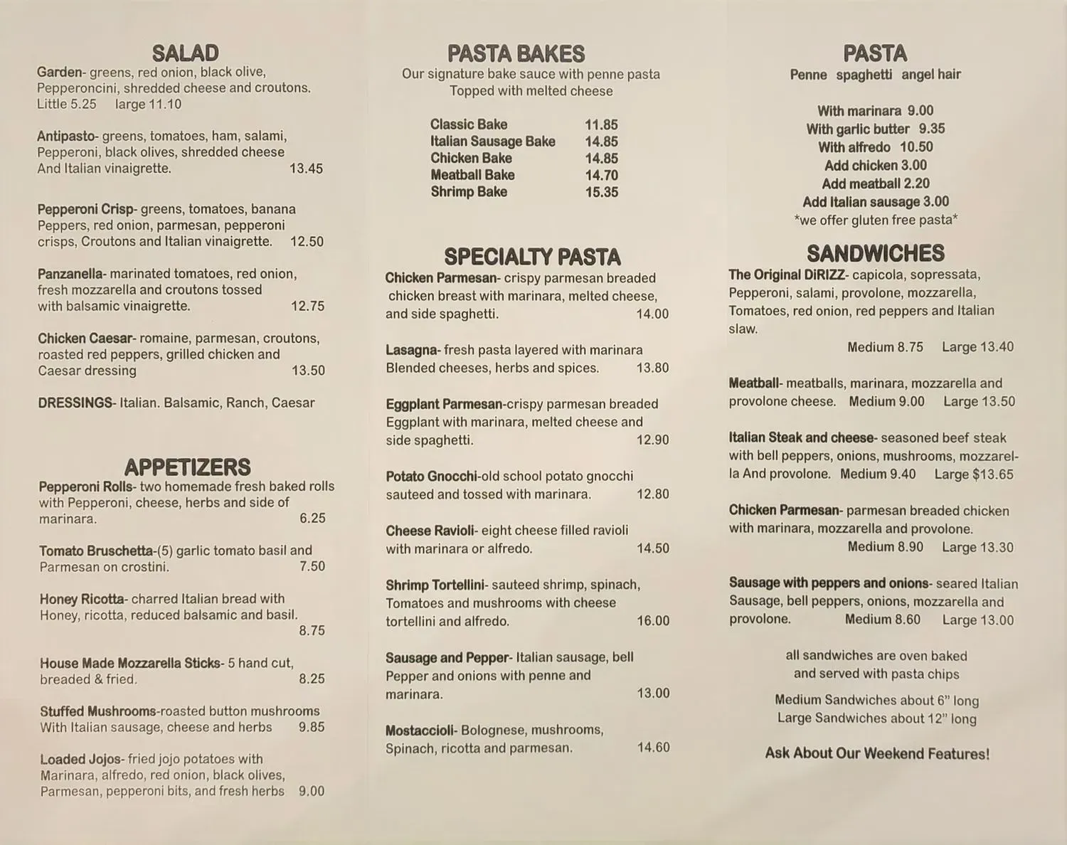 Menu 2