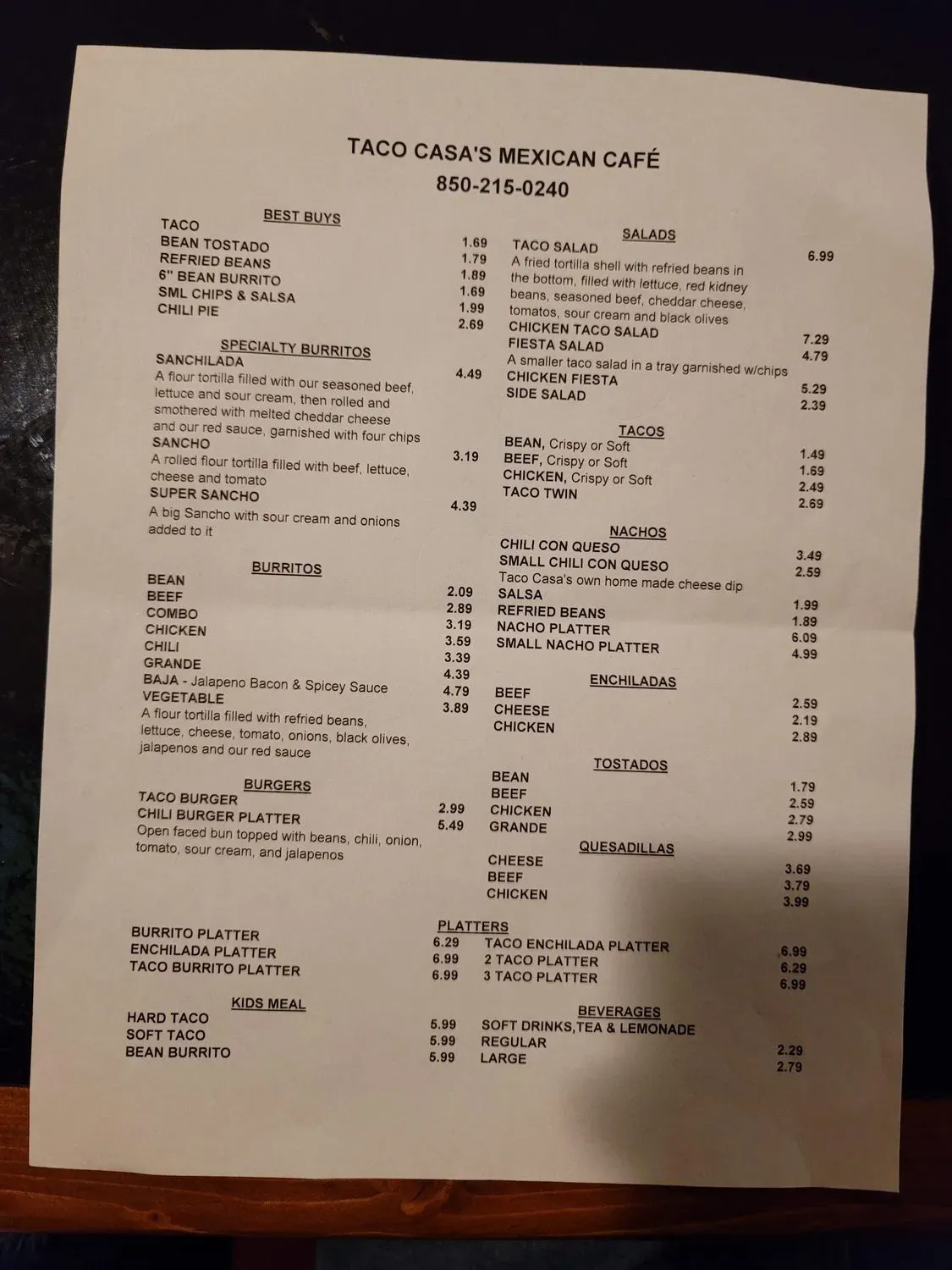 Menu 1