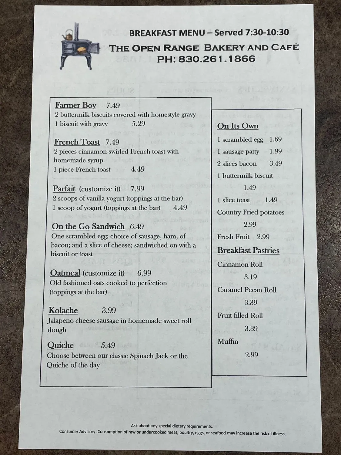 Menu 1