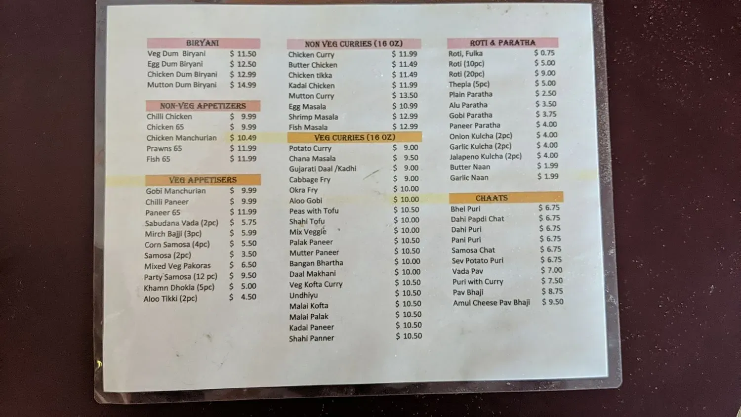 Menu 2