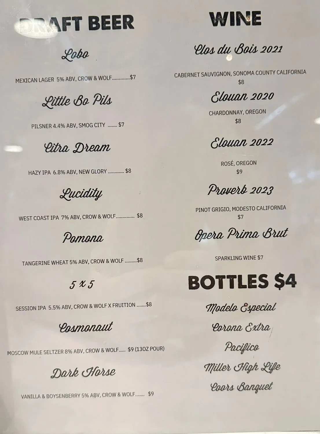 Menu 1