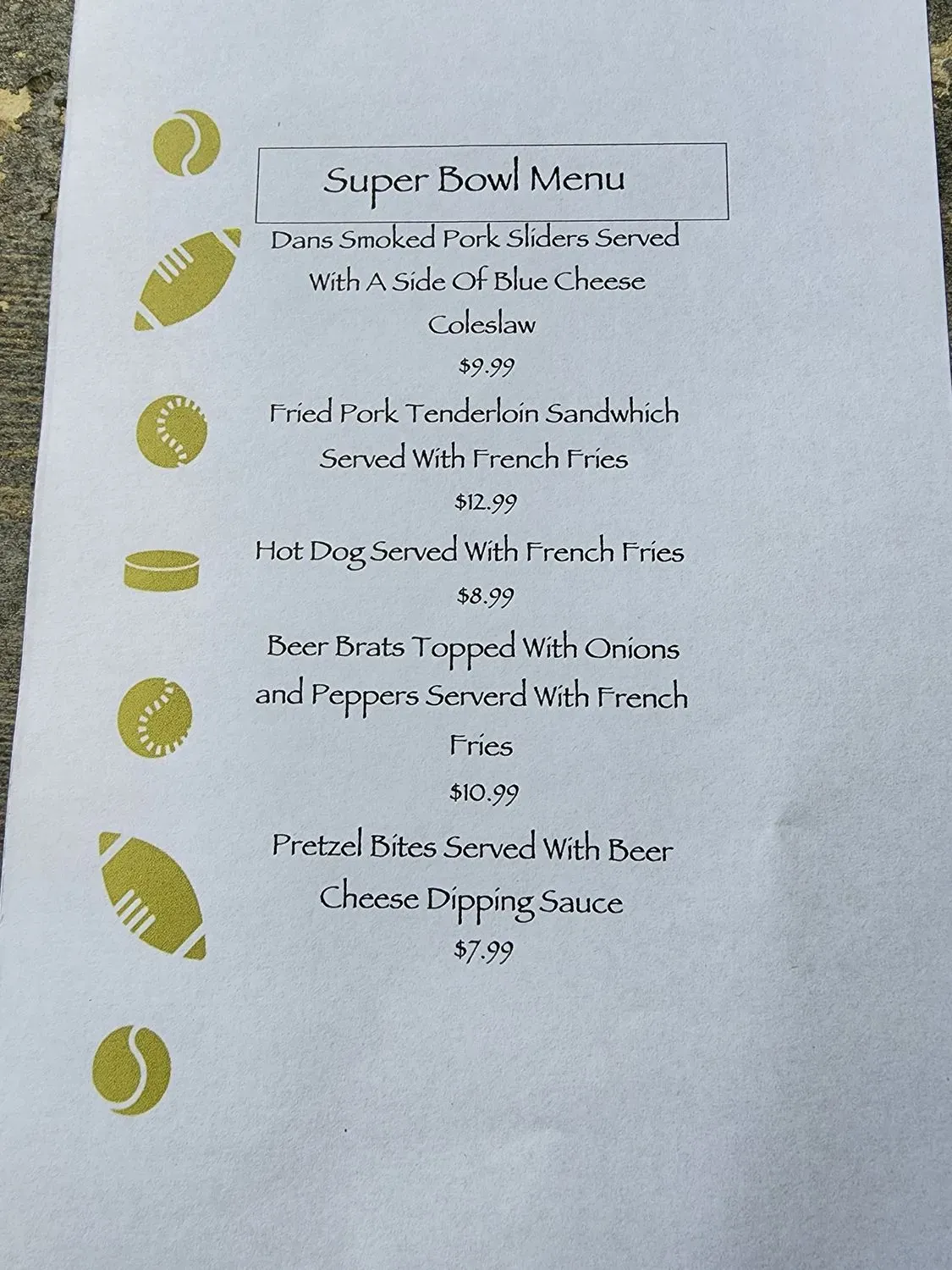 Menu 1