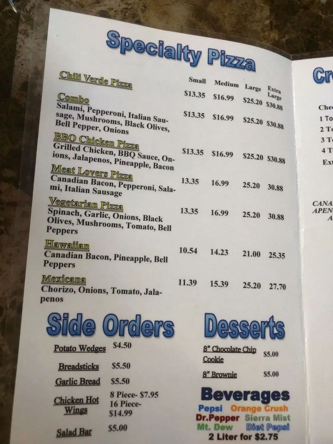 Menu 2