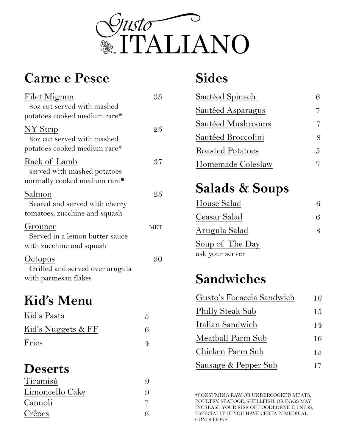 Menu 1