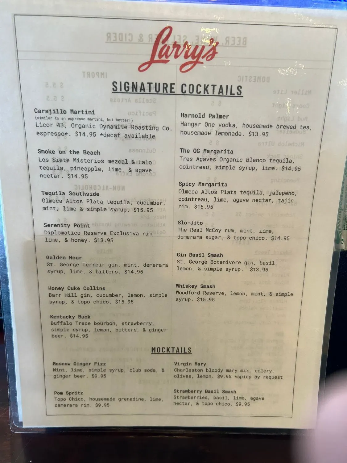 Larry's Deli-Que Menu - Updated November 2025