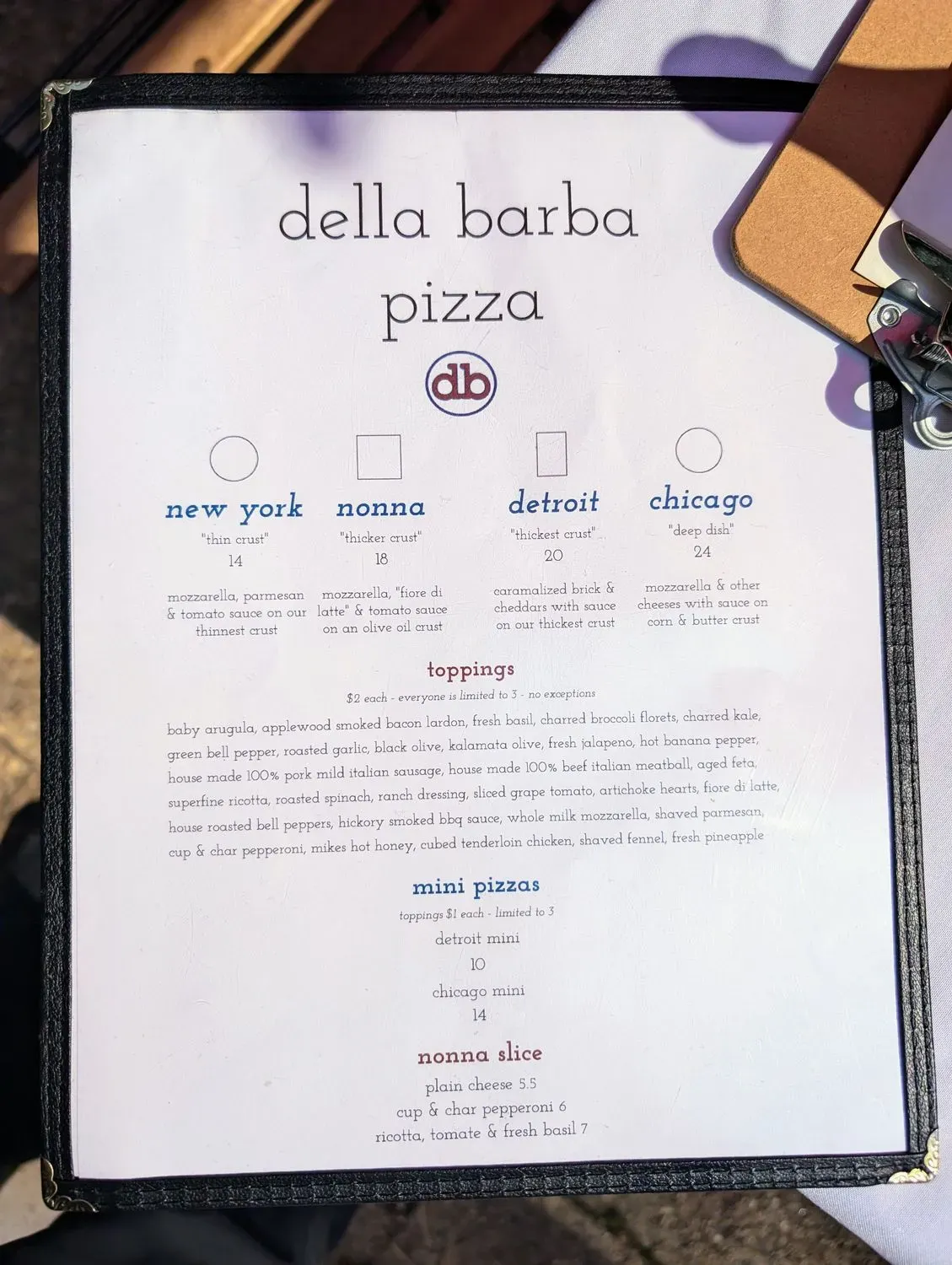 Menu 1