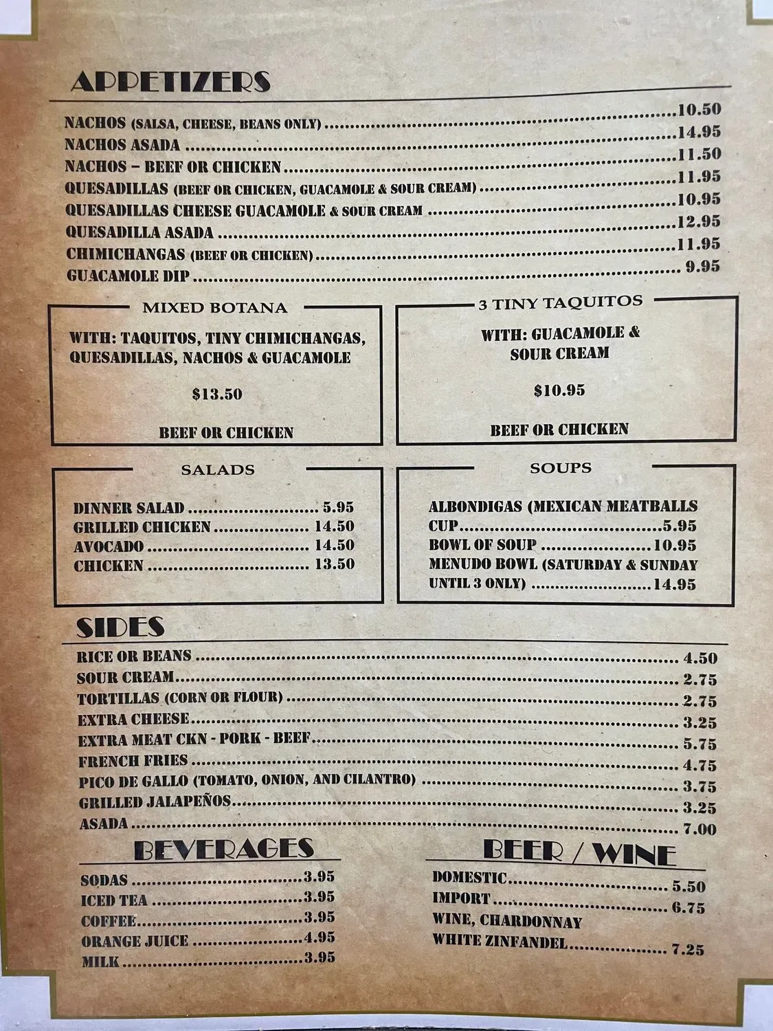 Menu 1