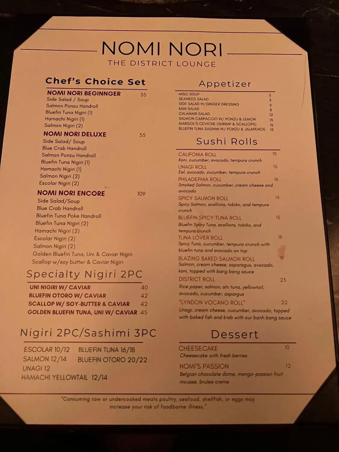 Menu 1