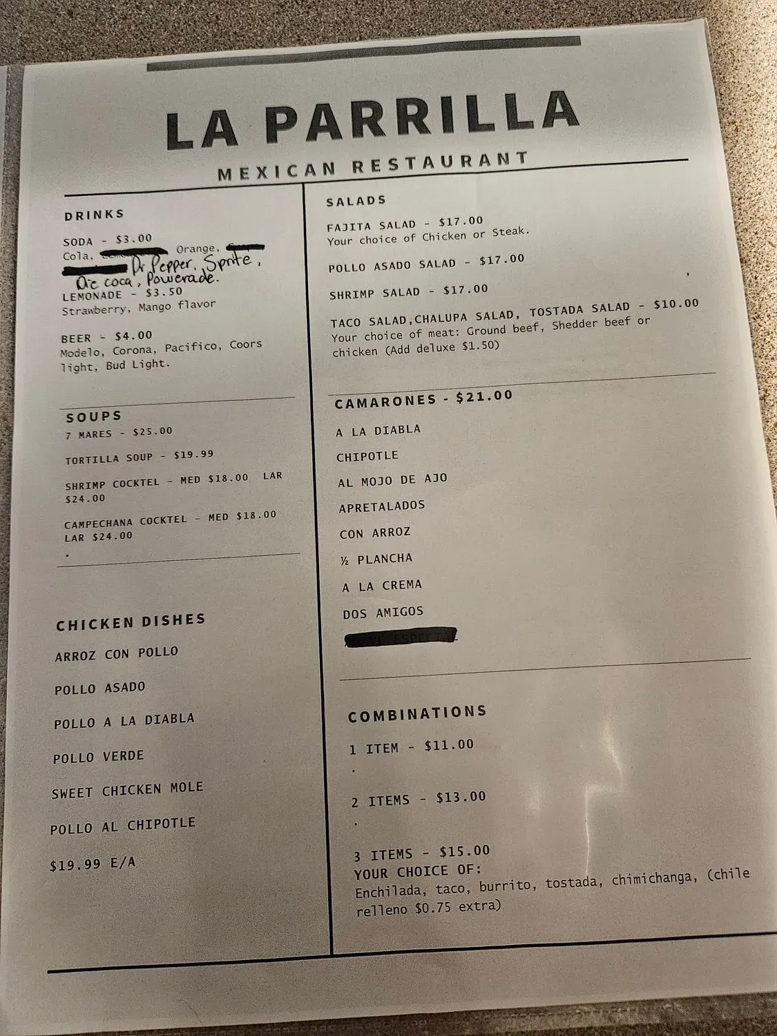 Menu 1